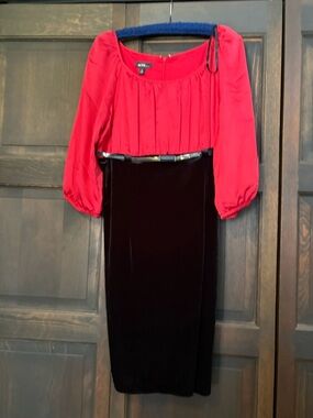 Alfani Bright Red Dress Label Detail